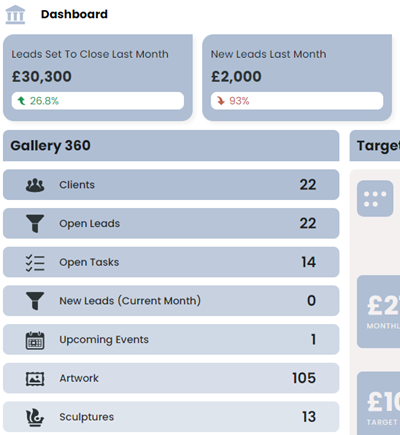 A 360 View of your Gallery — Gallery View CRM demo