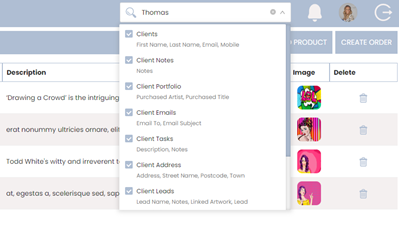 Advanced Search — Gallery View CRM demo