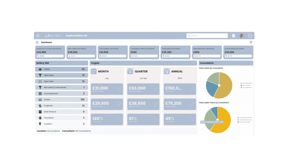 Build lasting relationships and grow sales — Gallery View CRM screenshot
